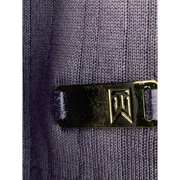 Nike Tiger Woods Golf Polo Shirt XL Purple Striped Cotton/Polyester GUC 7858 - Picture 9 of 9